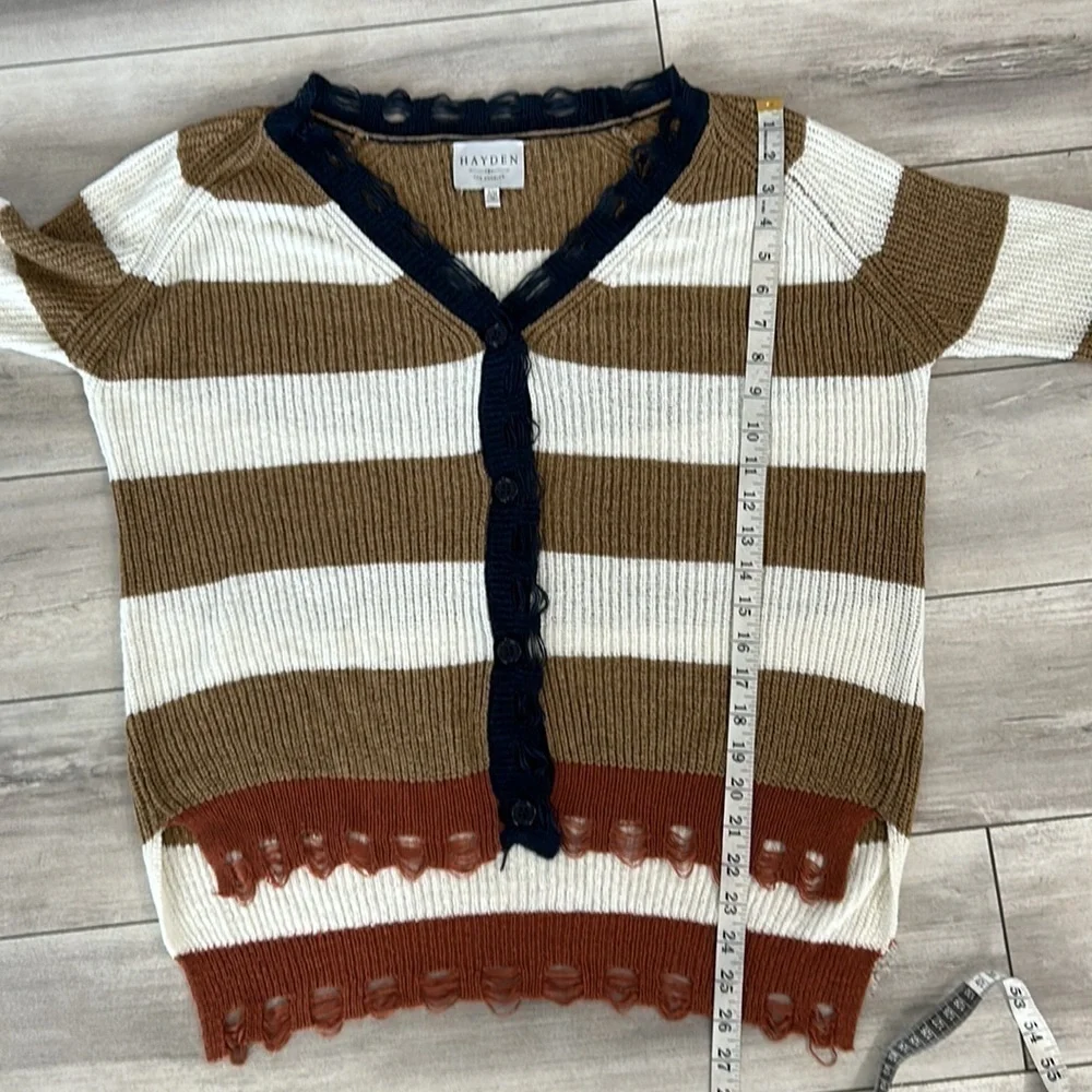 Hayden size s/m distressed cardigan sweater